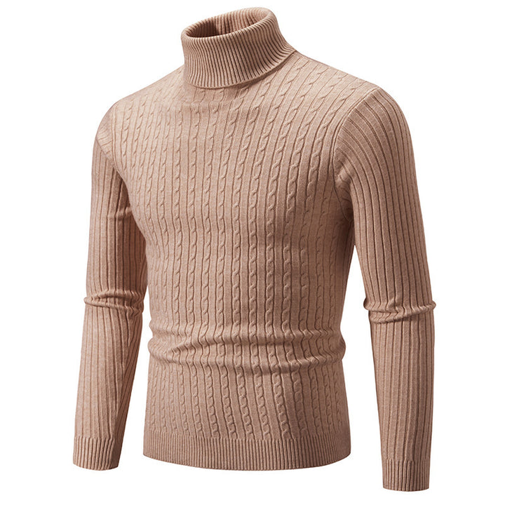 Herren Rollkragenpullover mit strukturiertem Strickmuster Aliams