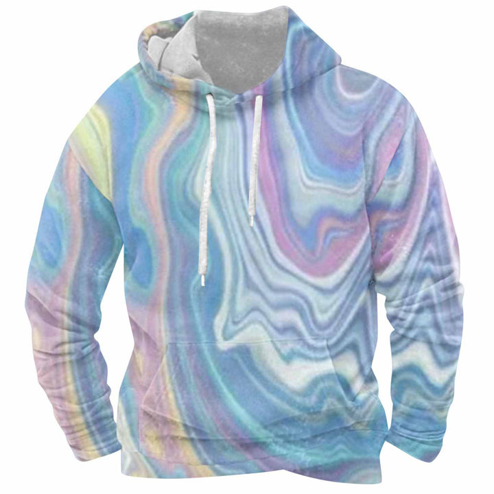 Herren Kapuzenpullover mit dynamischem Marmormuster Aliams