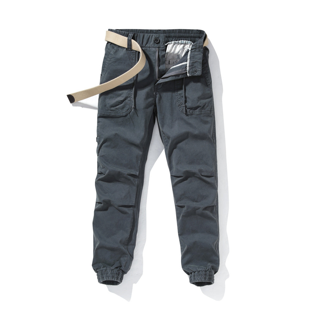 Herren bequeme Utility-Hose mit flexiblem Bund und multifunktionalen Taschen Aliams