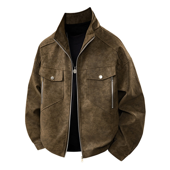 Herren Übergangsjacke mit zwei Brusttaschen und hochstehendem Kragen Aliams