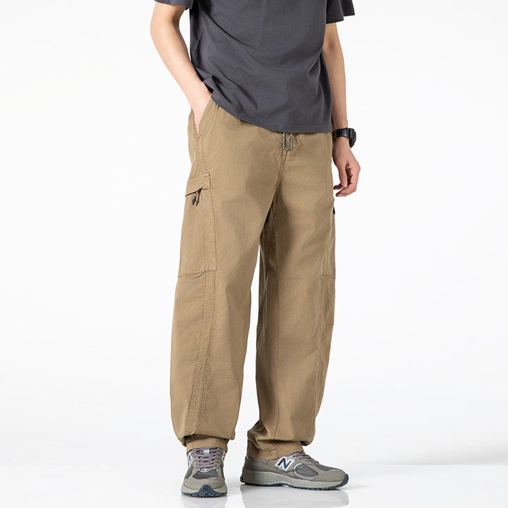 Herren bequeme Cargo-Hose mit praktischen Seiten- und Gesäßtaschen Aliams