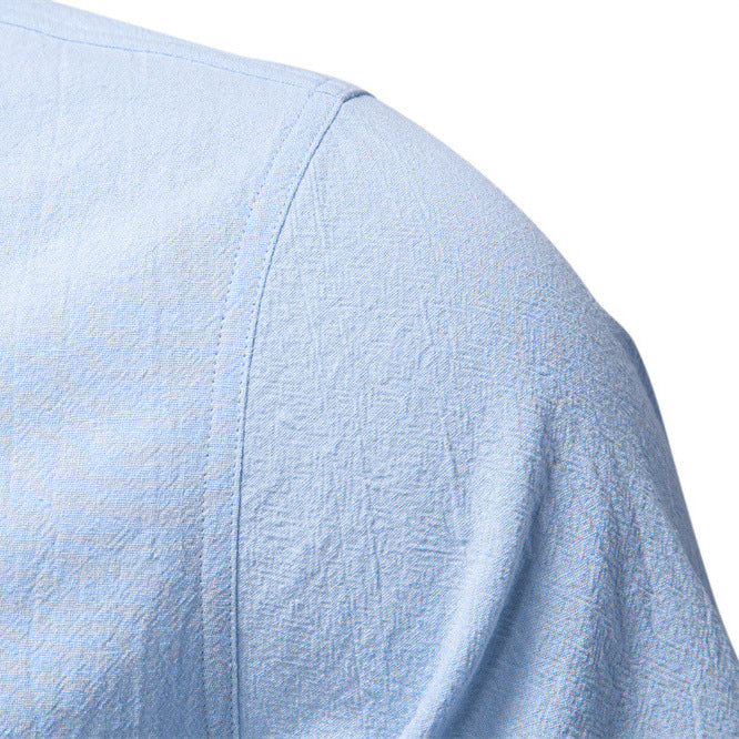 Herren Kurzarm Henley-Shirt mit praktischer Knopfleiste und modernem Design Aliams