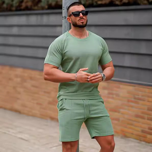 Herren Sportliches Kurzarmset mit bequemen Shorts Aliams