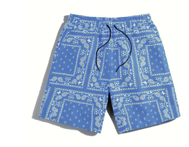 Herren Badeshorts aus atmungsaktivem Material mit modernem Paisleymuster Aliams