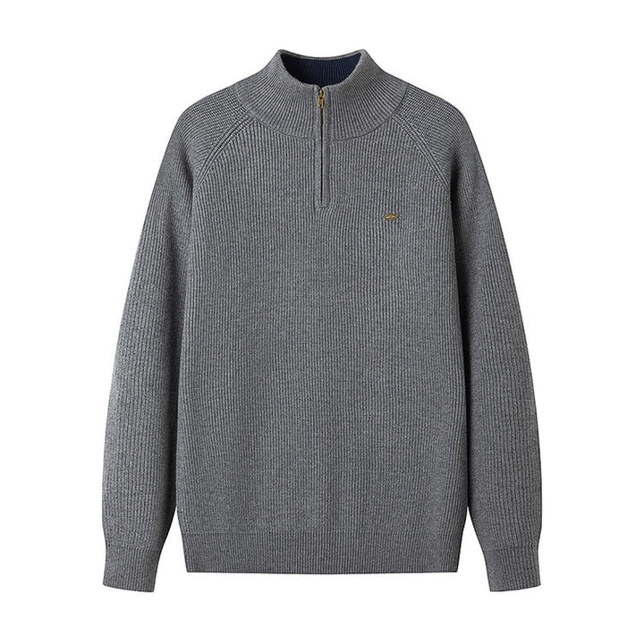 Herren Strickpullover mit halbem Reißverschluss Aliams