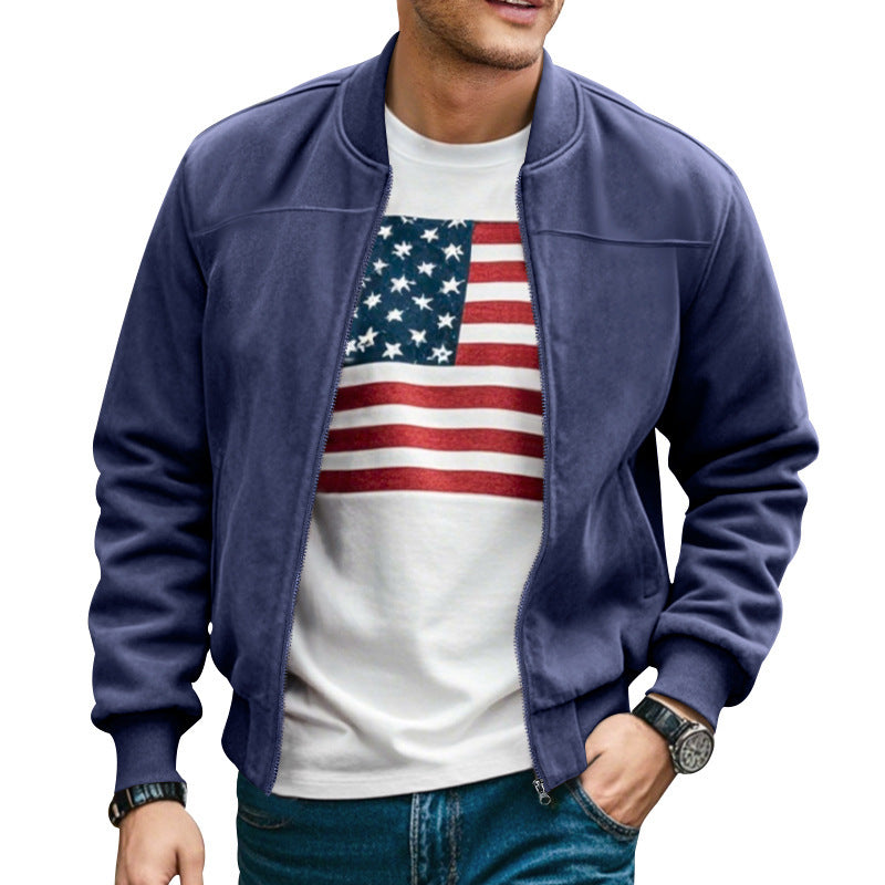Herren stylische Bomberjacke mit praktischen Taschen und weichem Innenfutter Aliams