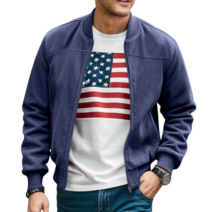 Herren stylische Bomberjacke mit praktischen Taschen und weichem Innenfutter Aliams