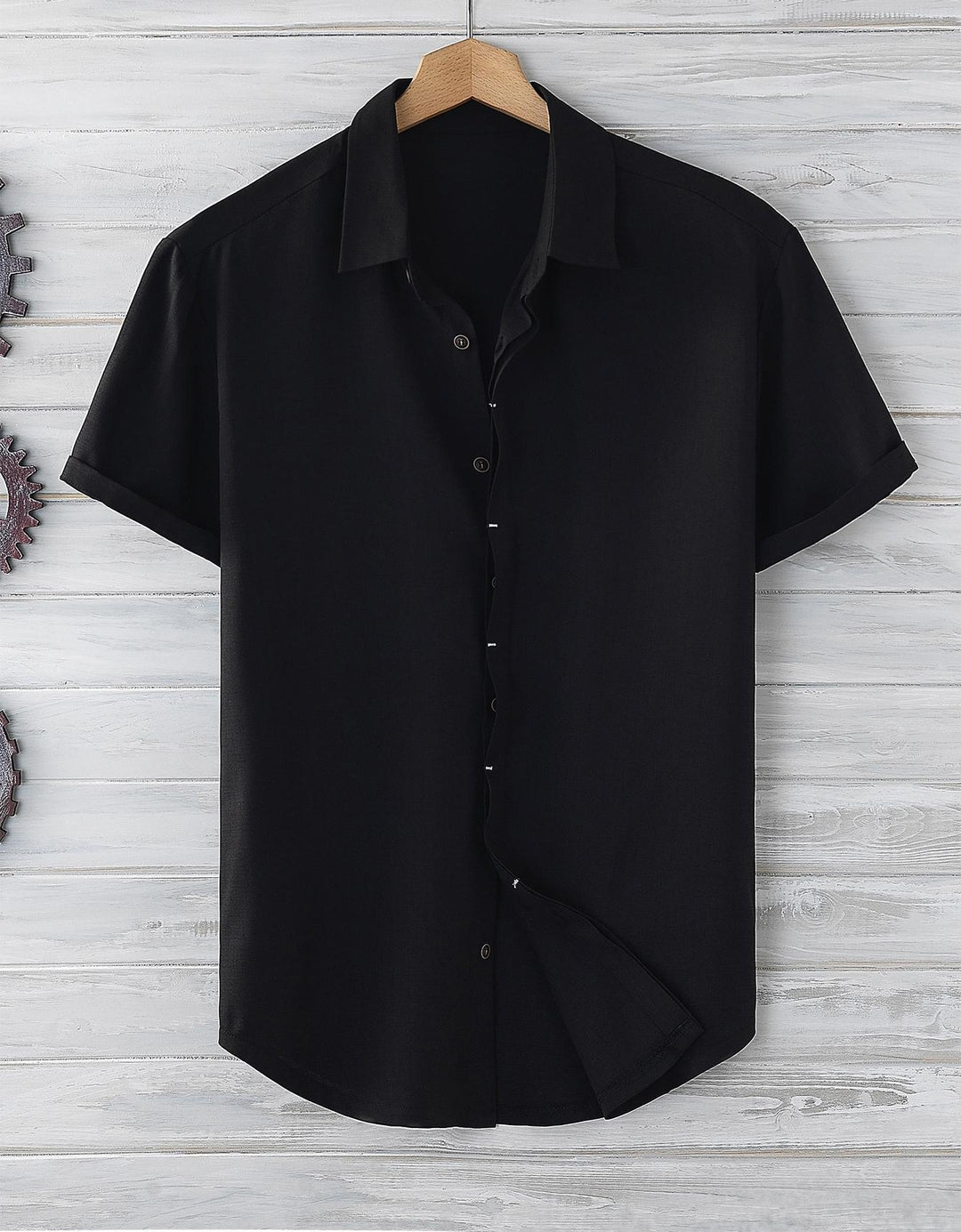 Herren Kurzarmhemd aus atmungsaktivem Material mit modernem Schnitt Aliams