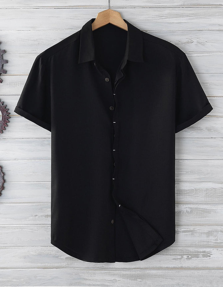 Herren Kurzarmhemd aus atmungsaktivem Material mit modernem Schnitt Aliams