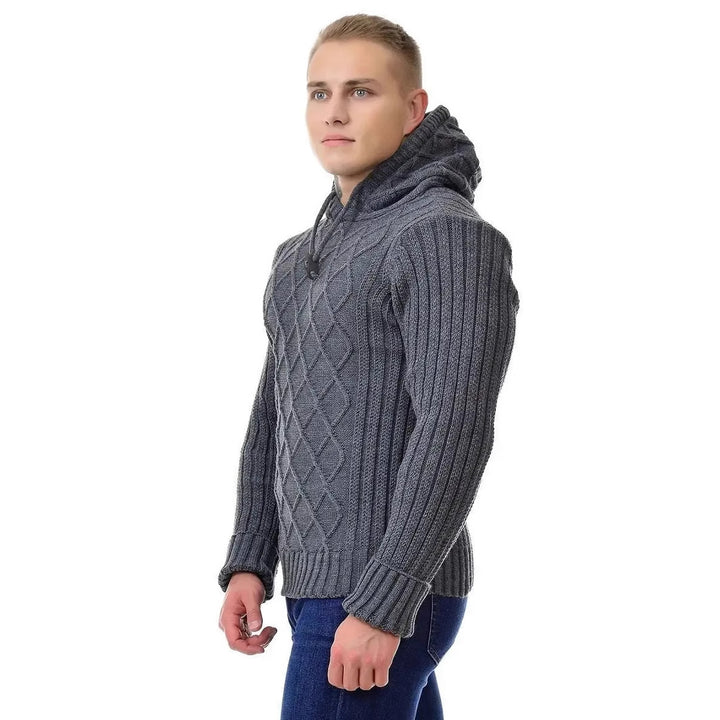 Herren Strickpullover mit modernem Rautenmuster Aliams