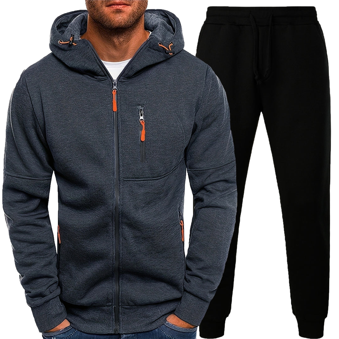 Herren Sportliches Hoodie und Jogginghose Set mit praktischen Taschen Aliams