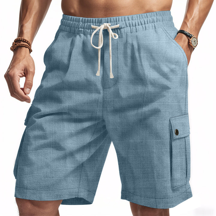 Herren Cargo-Shorts mit elastischem Bund und praktischen Seitentaschen Aliams