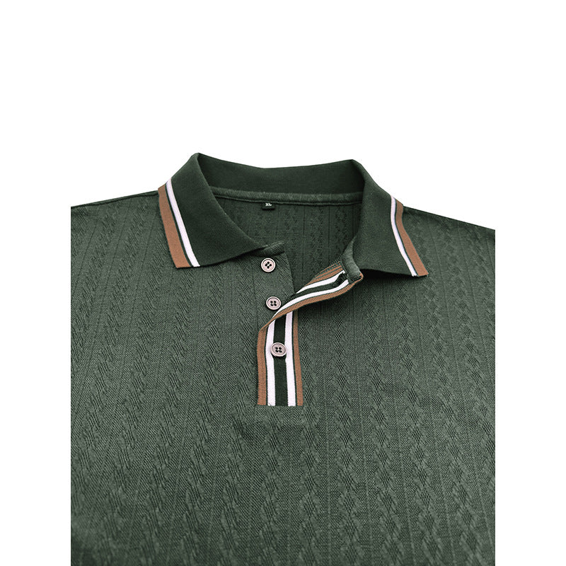 Herren Elegantes Langarm-Polohemd mit Details Aliams