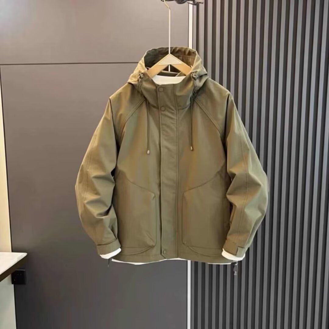 Herren technische Wetterjacke mit verstellbarer Kapuze Aliams