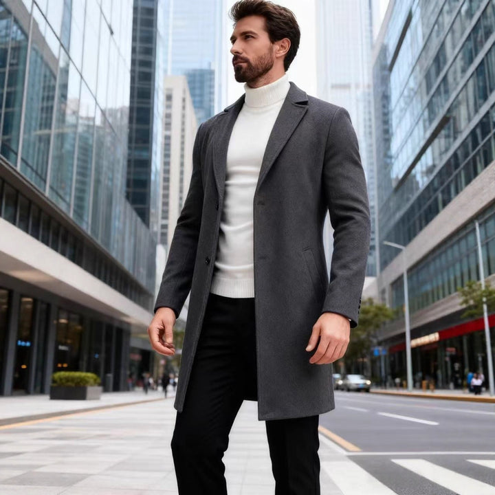 Herren eleganter Wollmantel Aliams