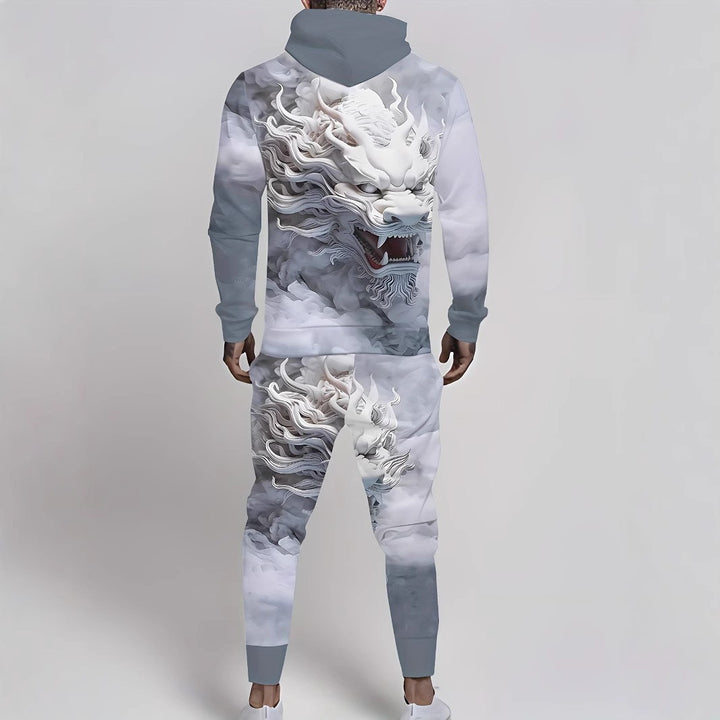 Herren Hoodie- und Jogginghose-Set mit einzigartigem Grafikdesign Aliams