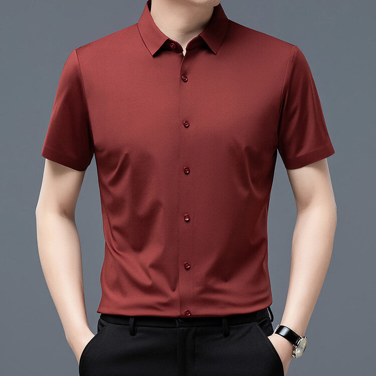 Herren elegantes Kurzarmhemd mit modernen Stofftechnologien Aliams