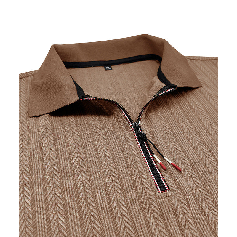 Herren Kurzarm Poloshirt mit hohem Kragen Aliams