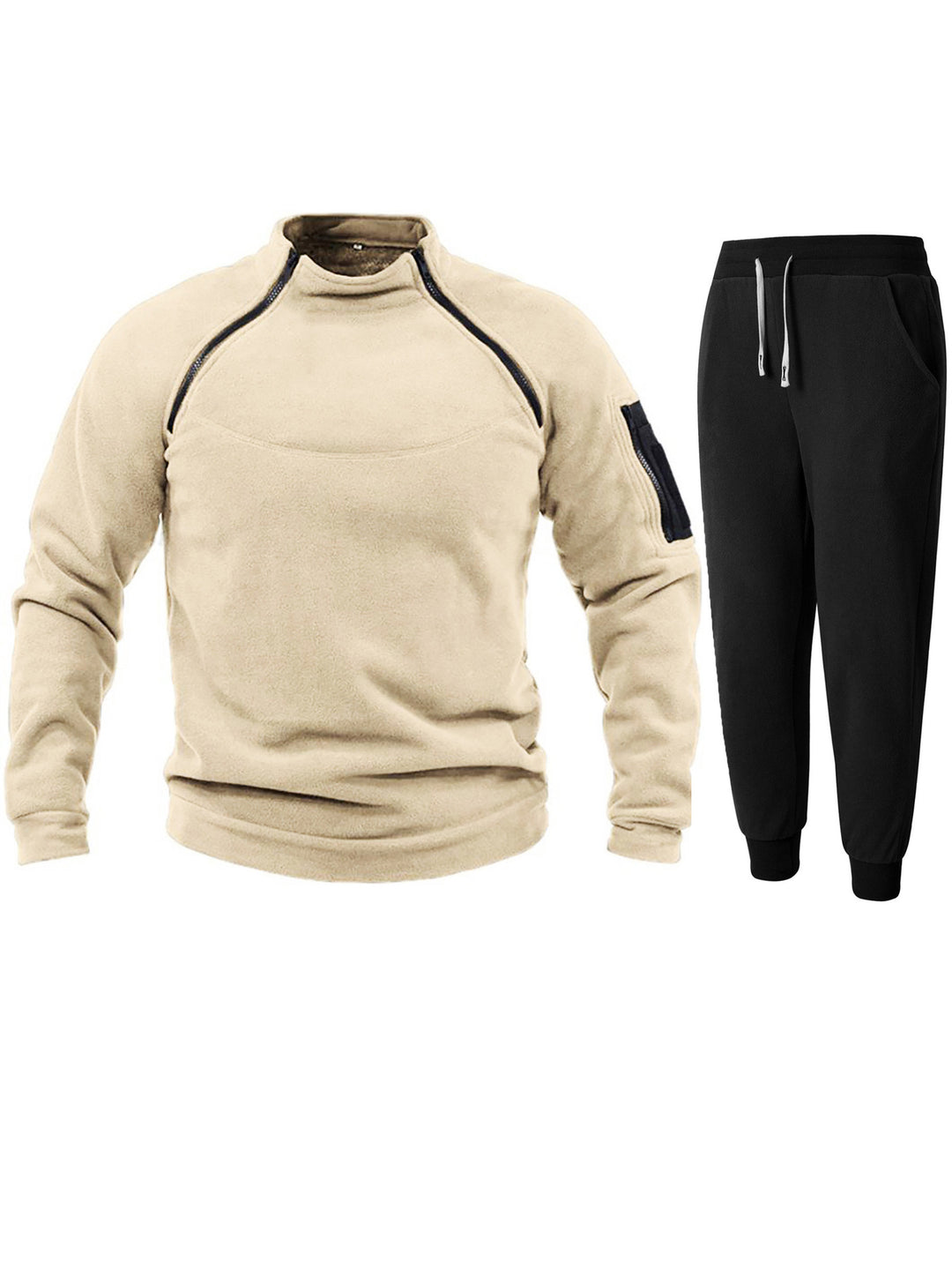 Herren Funktions-Fleecejacke mit elastischen Sporthosen Aliams