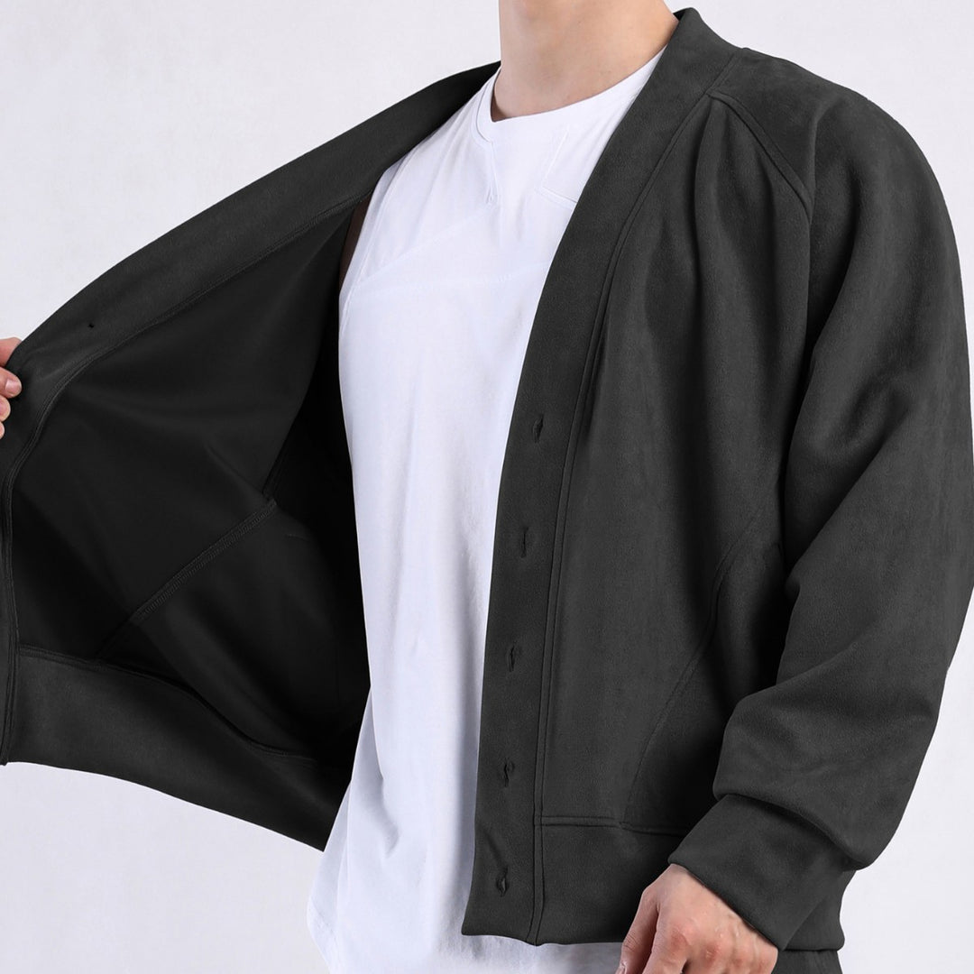 Herren elegante Kapuzenjacke mit weichem Innenfutter und modischen Details Aliams