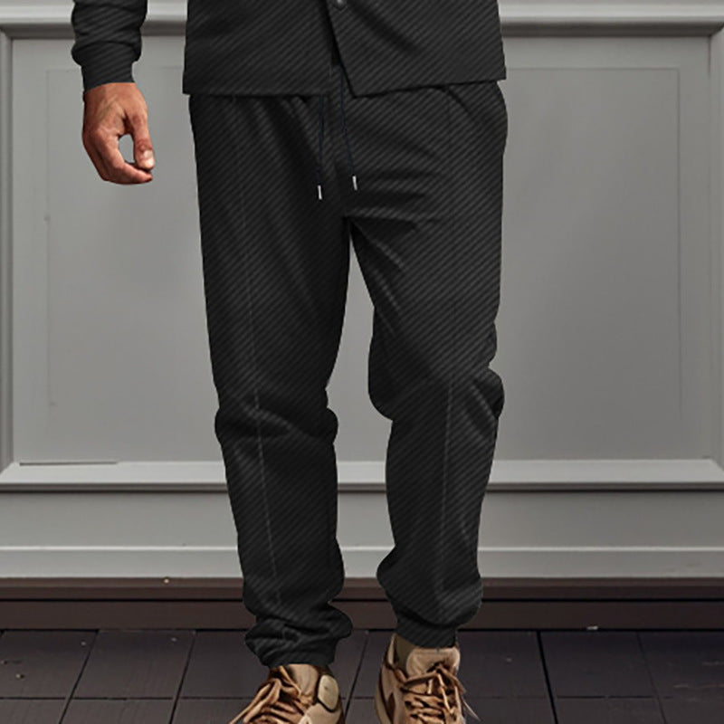 Herren bequeme Freizeit-Jogginghose mit elastischem Bund und seitlichen Taschen Aliams