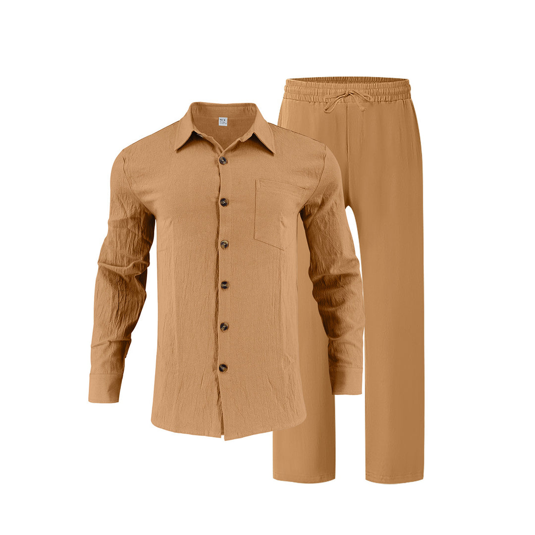 Herren elegante Hemd und Freizeithose Set Aliams