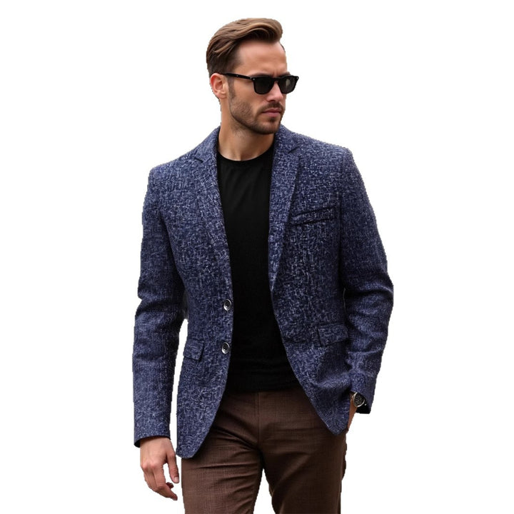 Herren eleganter strukturierten Blazer mit modernem Gewebe und stilvollen Details Aliams