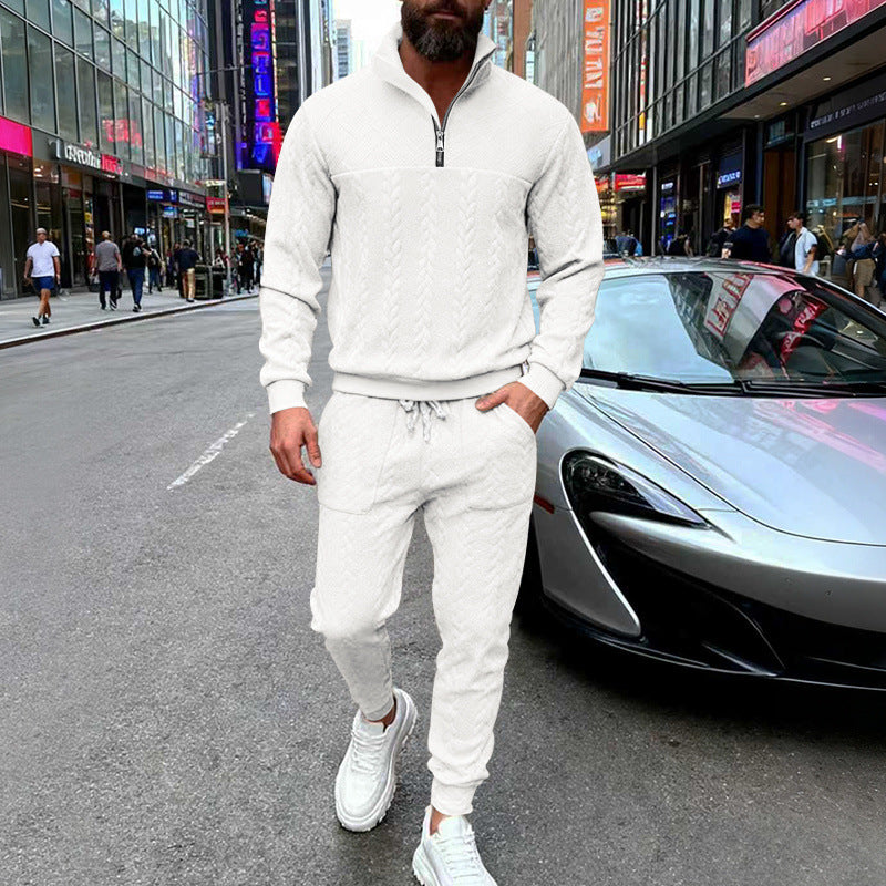 Herren sportliches Freizeit-Set mit strukturiertem Sweatstoff und seitlichen Reißverschlusstaschen Aliams