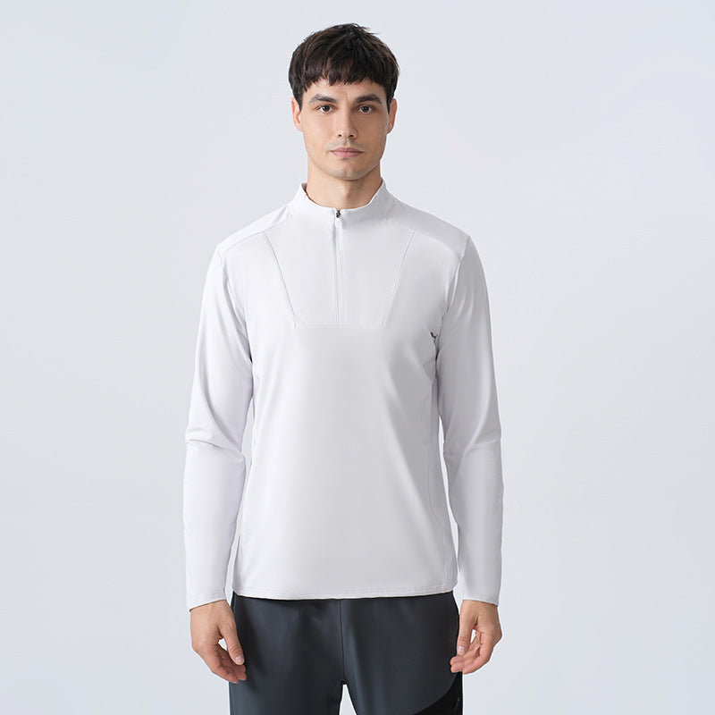 Herren Funktionsoberteil mit halbem Reißverschluss und atmungsaktivem Gewebe Aliams