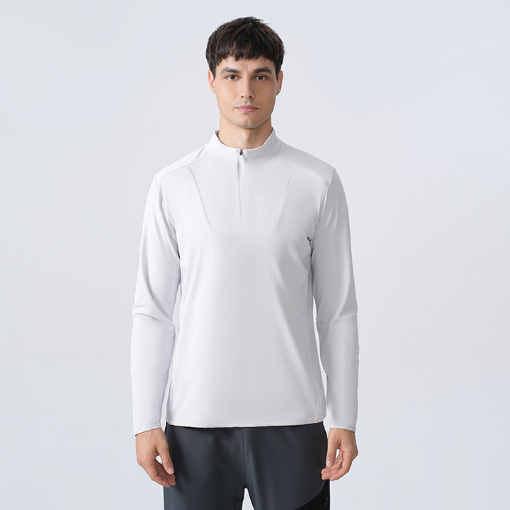 Herren Funktionsoberteil mit halbem Reißverschluss und atmungsaktivem Gewebe Aliams