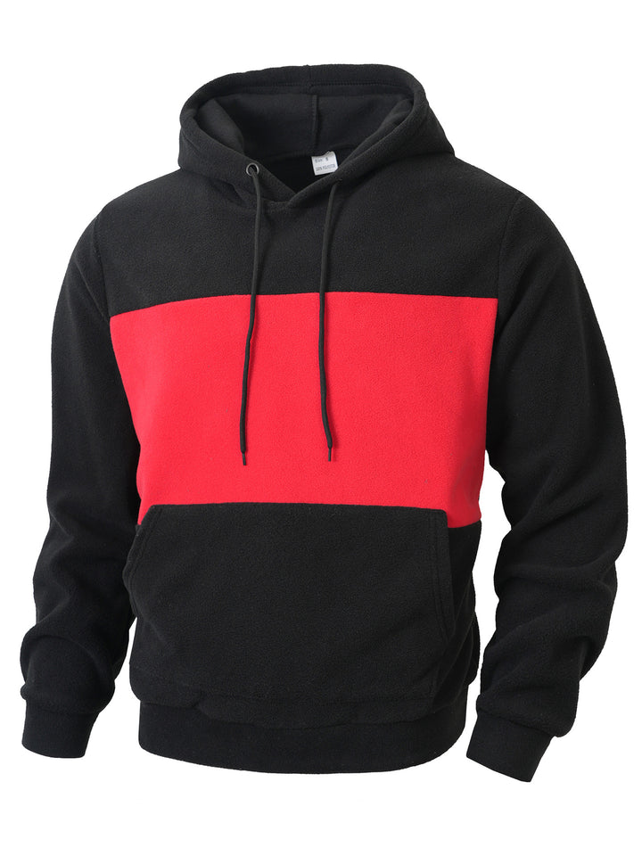 Herren Fleece-Hoodie mit übergroßem Kragen Aliams