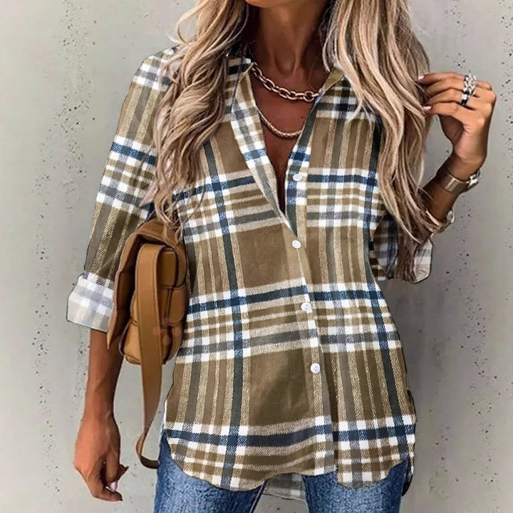 Damen Bluse mit floralem Design und Farbverlauf Aliams