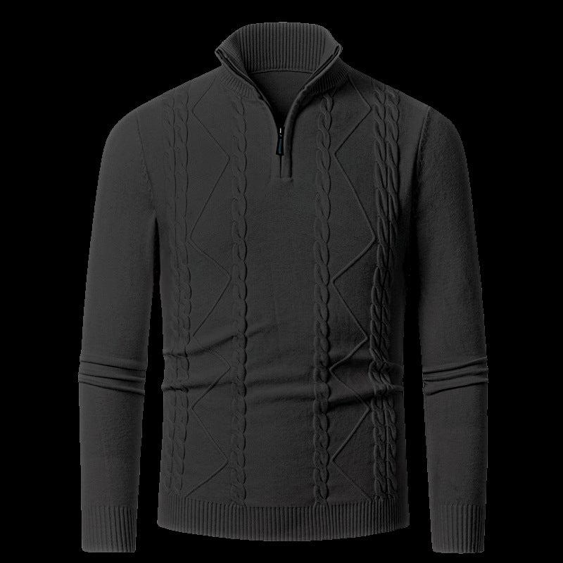 Herren Strickpullover mit modischem Reißverschluss Aliams