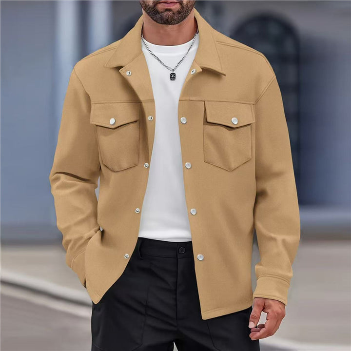 Herren vielseitige Freizeitjacke mit modernen Taschen und Knopfdetails Aliams