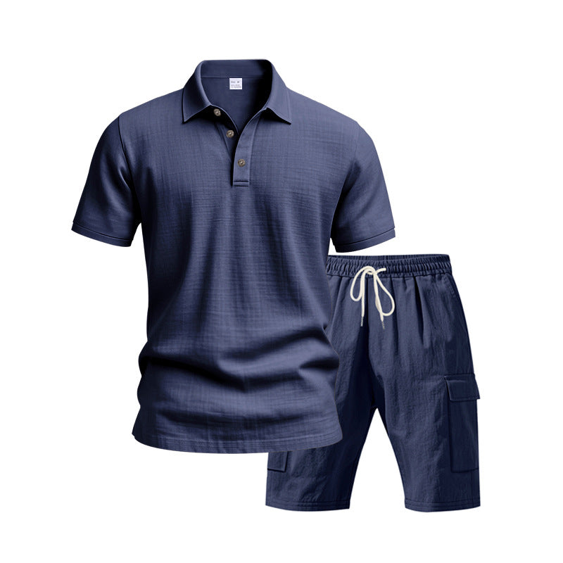 Herren Freizeit-Set mit atmungsaktivem Polo-Shirt und komfortablen Shorts Aliams