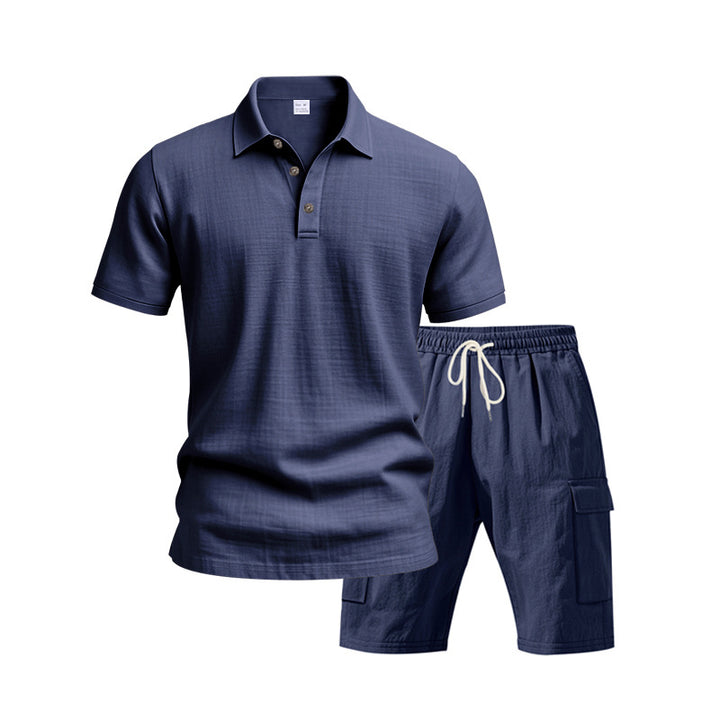 Herren Freizeit-Set mit atmungsaktivem Polo-Shirt und komfortablen Shorts Aliams