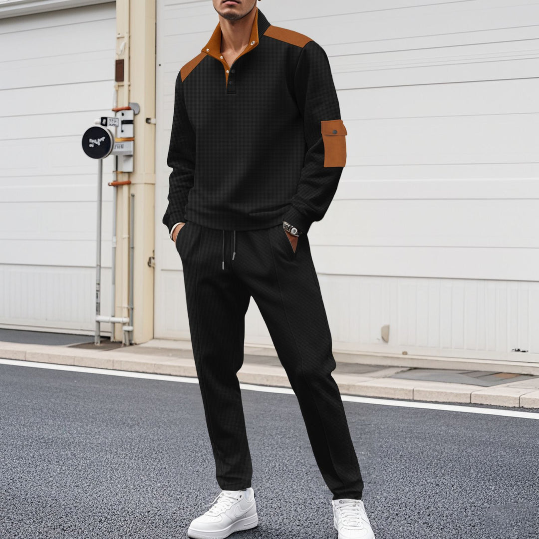 Herren Sportliches Zip-Set mit modischen Akzenten und strukturierter Verarbeitung Aliams