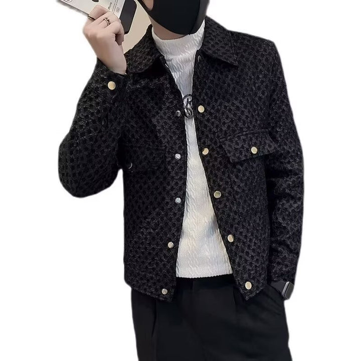 Herren Designjacke mit strukturierten Stoffdetails Aliams