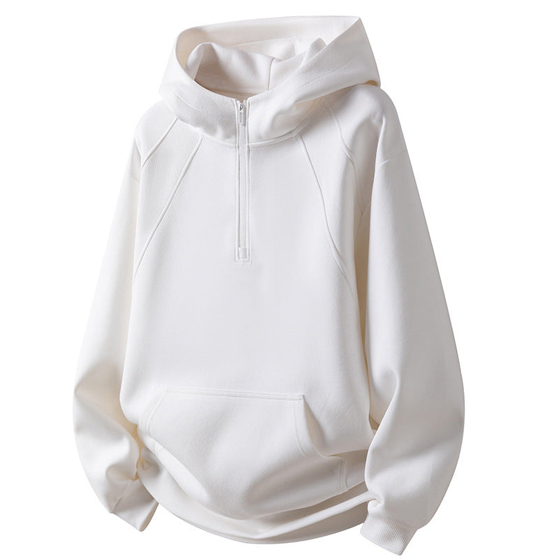 Herren Sportliches Fleece-Hoodie mit halbem Reißverschluss Aliams