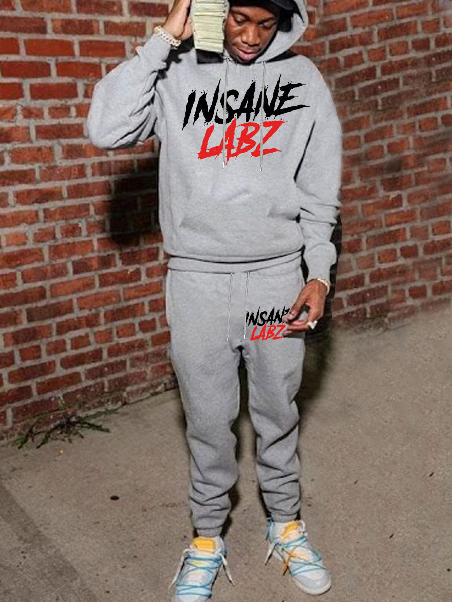 Herren Sportliches Hoodie und Jogginghose Set mit markantem Logo Aliams