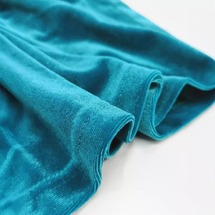 Herren Kurzarm-Hemd und Shorts-Set aus luxuriösem Samt Aliams