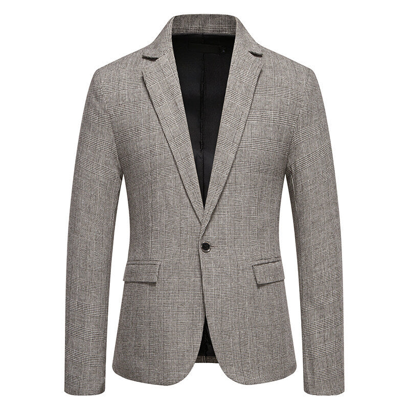 Herren eleganter Blazer mit feinem Karomuster Aliams