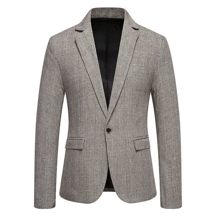 Herren eleganter Blazer mit feinem Karomuster Aliams