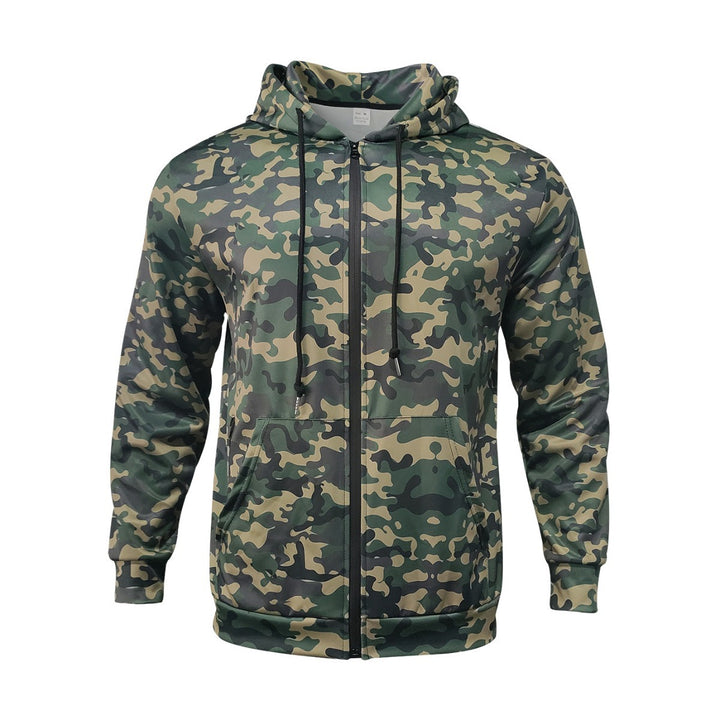 Herren Kapuzenjacke im modernen Camouflage-Design mit praktischen Taschen Aliams