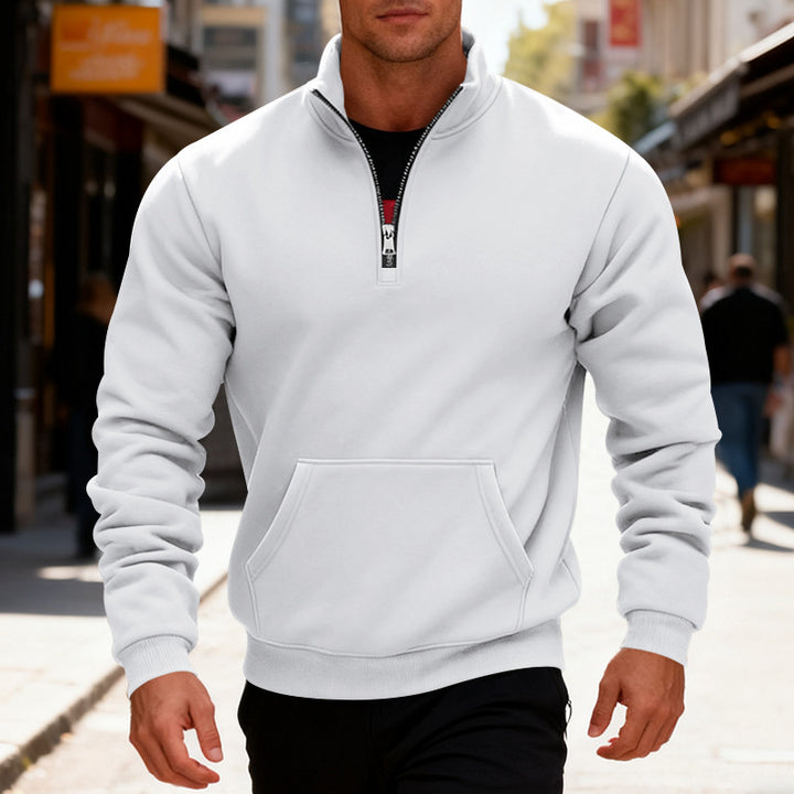 Herren Fleecejacke mit halbem Reißverschluss Aliams