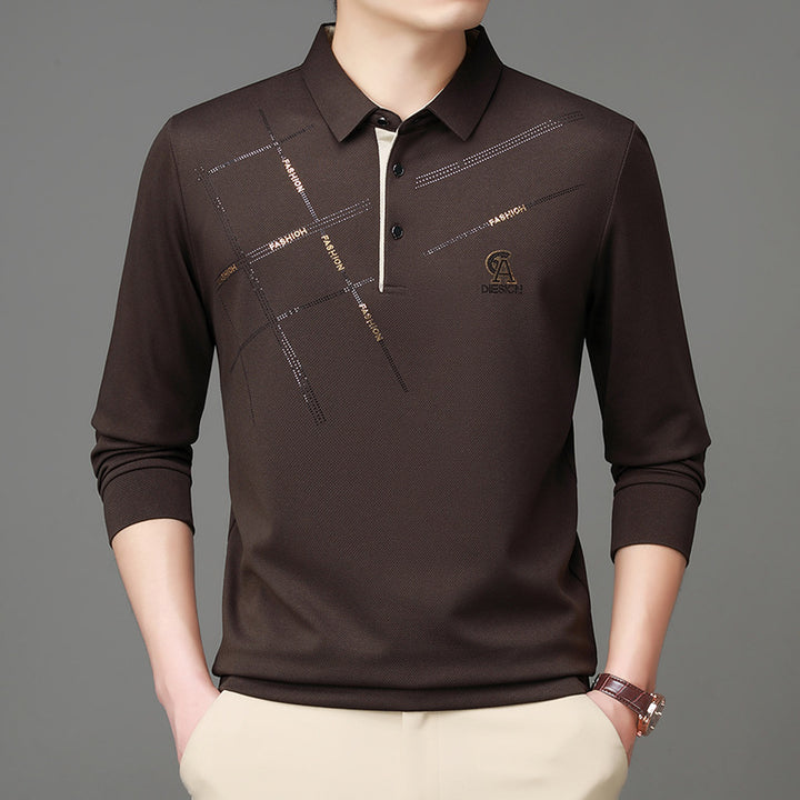 Herren Poloshirt mit stylischem Grafikdruck und hochwertigem Funktionsmaterial Aliams