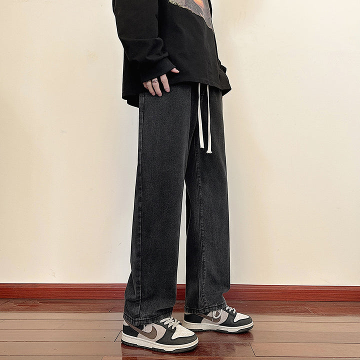 Herren weite Cargo-Jeans mit elastischem Bund und praktischen Taschen Aliams