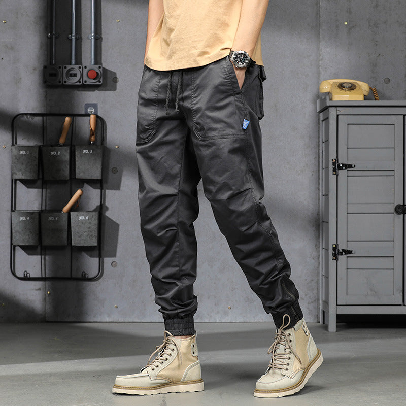 Herren funktionale Outdoor-Hose mit elastischem Bund und praktischen Taschen Aliams