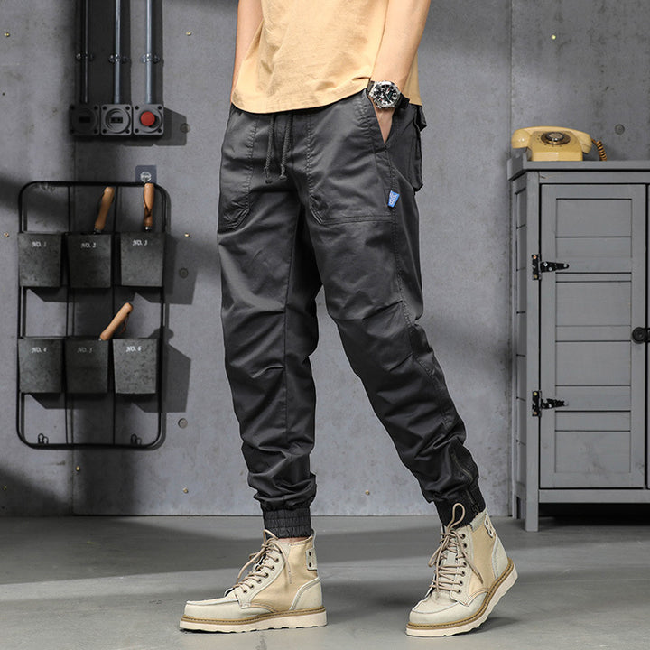 Herren funktionale Outdoor-Hose mit elastischem Bund und praktischen Taschen Aliams