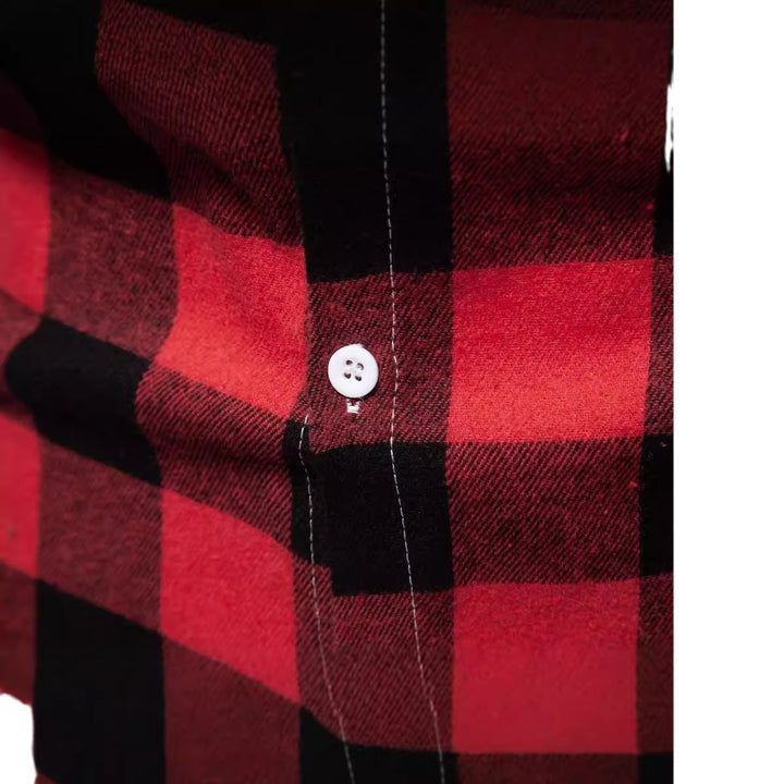 Herren Karohemden mit Kapuze Aliams